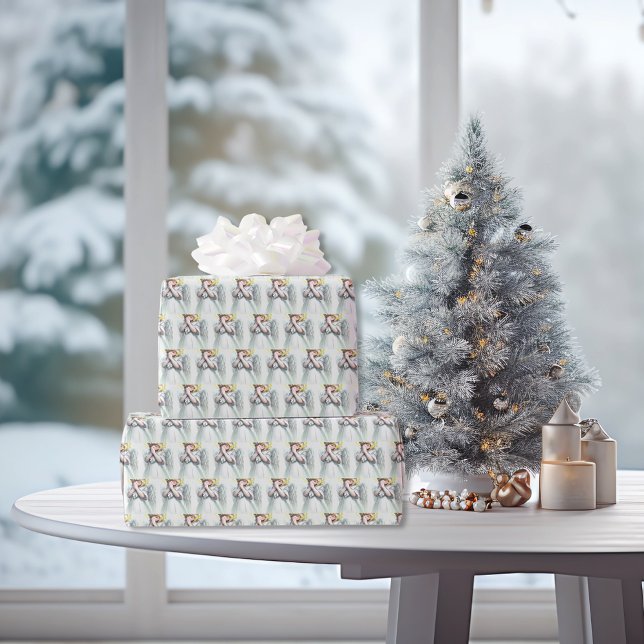 Papier Cadeau Prier Petite fille Ange avec ailes (Créateur téléchargé)