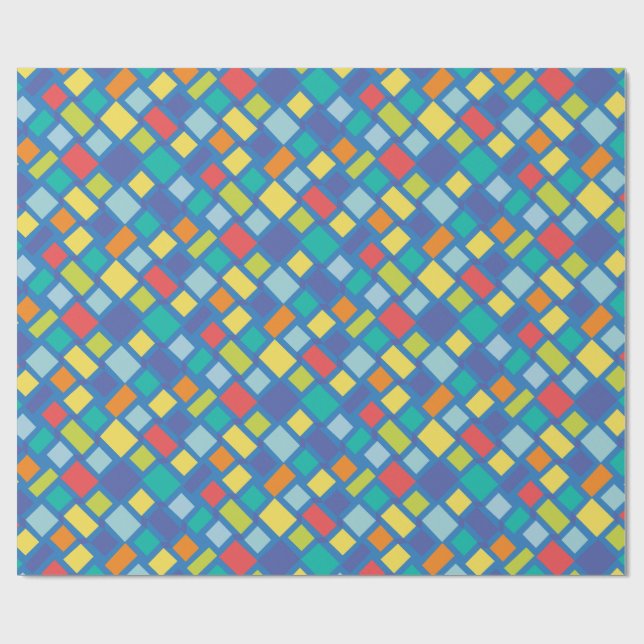 Papier Cadeau Primary Party Damier Enfant   (Plat)