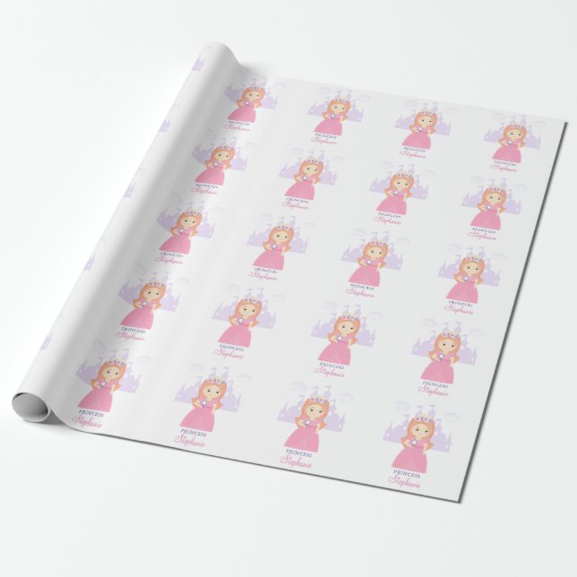 Papier Cadeau Princesse et son miroir magique (Déroulé)