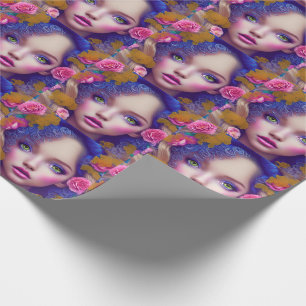 Papier Cadeau Princesse Fleur inspirée par la culture ukrainienn