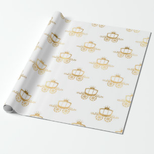 Papier Cadeau Princesse Royale Contes de Fées Magie Élégante