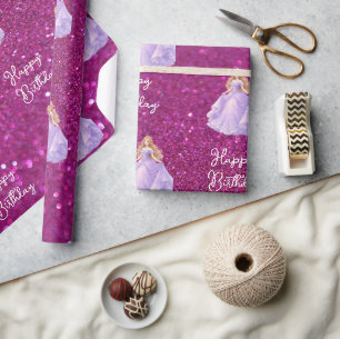 Papier Cadeau Princesse Violette