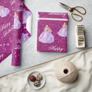Papier Cadeau Princesse Violette