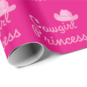 Papier Cadeau Princesse With Pink Hat de cow-girl