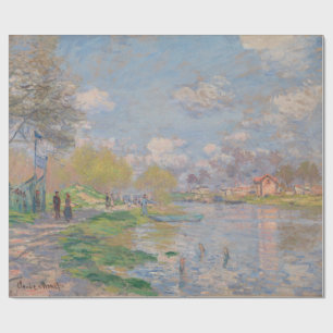 Papier Cadeau Printemps sur la Seine par Claude Monet