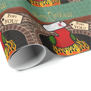 Papier Cadeau Prise Au-Dessus De La Cheminée