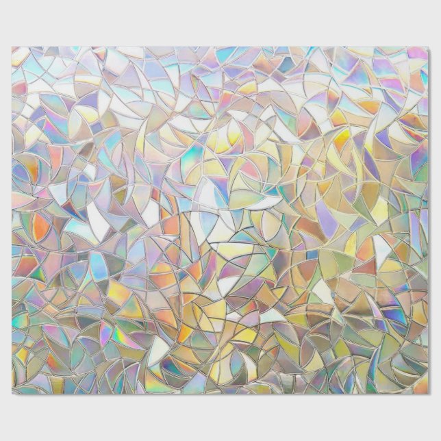 Papier Cadeau Prismatic Stained Glass Effect - Rainbow Prismatic (Plat)