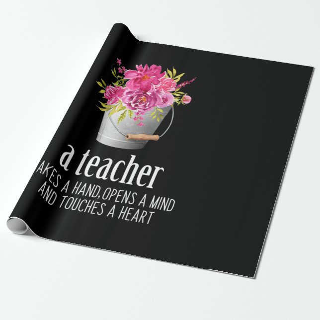 Papier Cadeau Professeur Cadeaux | Un Enseignant Prend La Main (Déroulé)