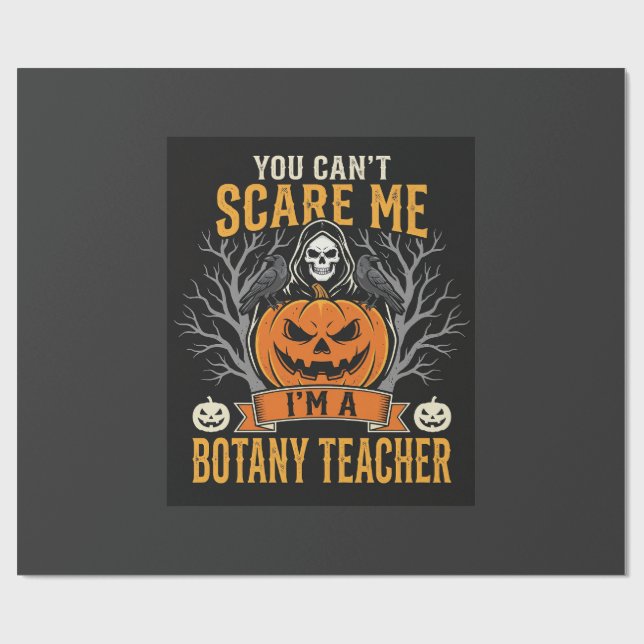 Papier Cadeau Professeur de botanique d'Halloween squelette Citr (Plat)