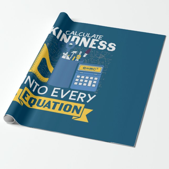 Papier Cadeau Professeur de mathématiques Calculer la gentilless (Déroulé)