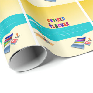 Papier Cadeau Professeur retraité, amusant au soleil