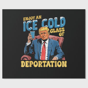 Papier Cadeau Profitez d'un verre glacé de déportation