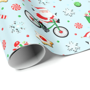Papier Cadeau Promenade à vélo de Noël