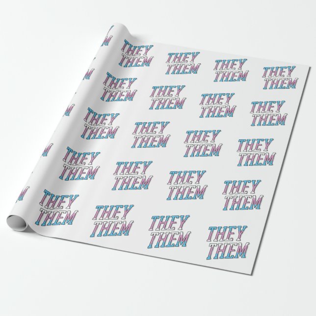 Papier Cadeau Pronoms Trans Ils Elles (Déroulé)