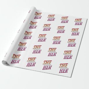 Papier Cadeau Prononononononononononosés lesbiennes Elle