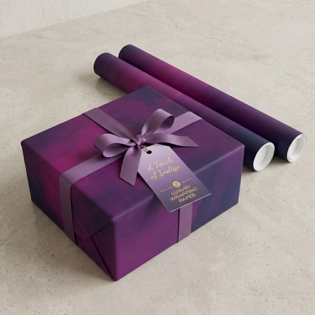 Papier Cadeau Prune Noir Dark gothique  (Créateur téléchargé)