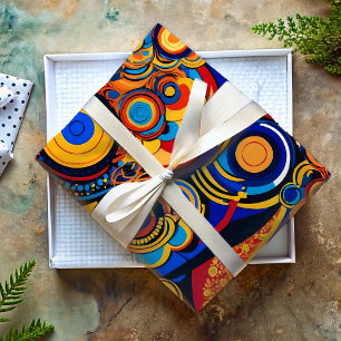 Papier Cadeau Psychedelic Pop Art Retro Cadeaux pour Grandgirl