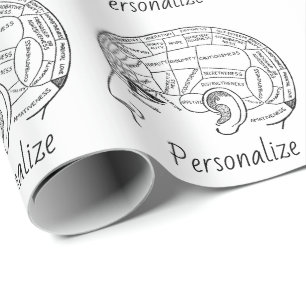 Papier Cadeau Psychologie vintage phréologie psychiatrie cerveau