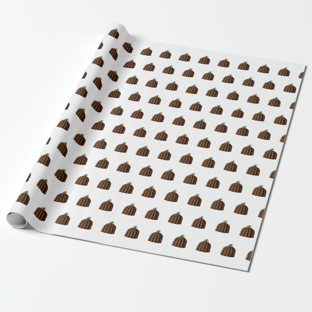 Papier Cadeau Pudding de Noël (Déroulé)