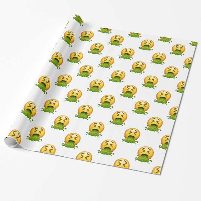 Papier Cadeau puking émoji (Déroulé)