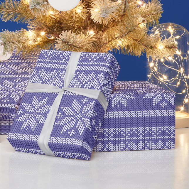 Papier Cadeau Pull de Noël en laine tricotée Noël  (Vacances)