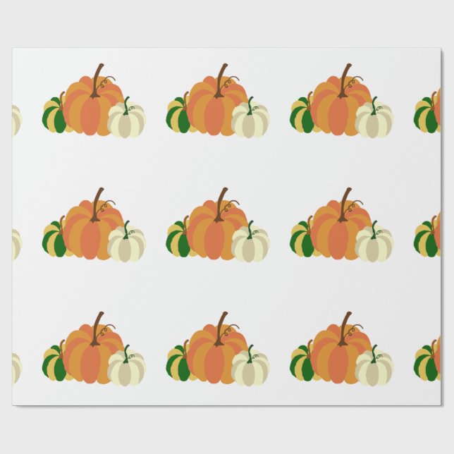 Papier Cadeau Pumpkin wrapping paper (Plat)