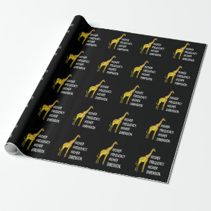 Papier Cadeau Punaiserie de girafe amusante