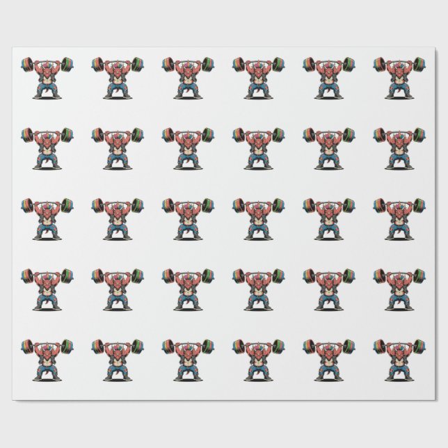 Papier Cadeau Punk Rock Stegosaurus Dinosaur Jouer Guitare (Plat)