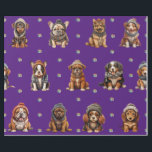 Papier Cadeau Puppies adorables 1 Noël Vacances sur violet<br><div class="desc">Les mignons chiots sur papier d'emballage de vacances divertiront et raviront toute personne à qui vous le faites cadeau! Le papier d'emballage adorable et de qualité sera votre préféré. Recherchez tous nos produits de chiot de vacances dans nos collections Happy Holidays, Dog Breed Ornaments, et Holiday Wraps and Accessories. De...</div>