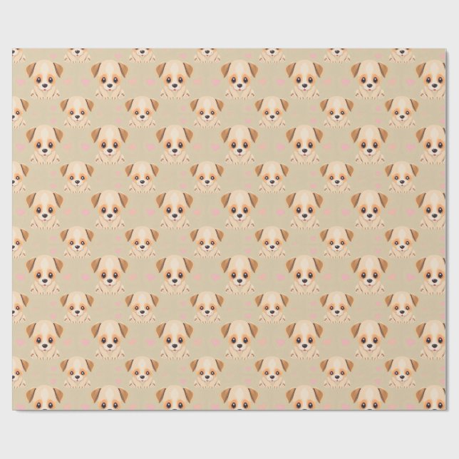 Papier Cadeau Puppy Wrapping Paper (Plat)