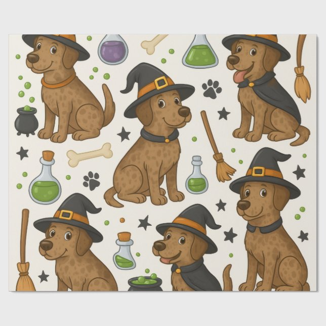 Papier Cadeau Pups Potion Party - Halloween Thème magique (Plat)
