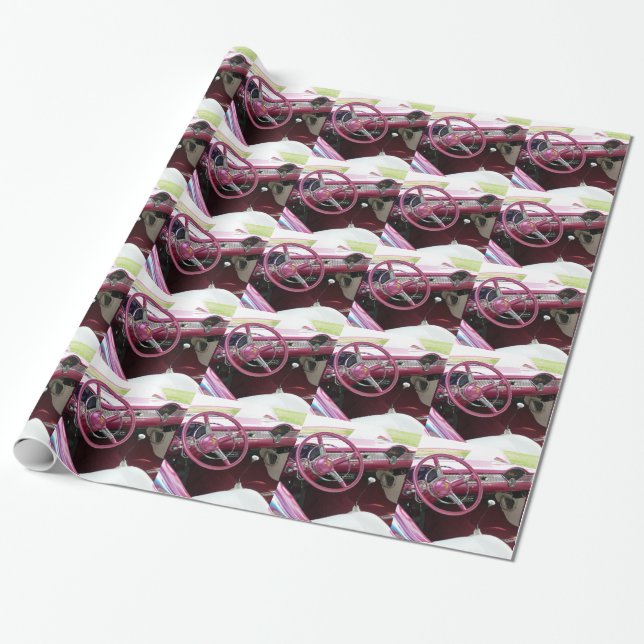 Papier Cadeau Purple Chevy Bel Air (Déroulé)