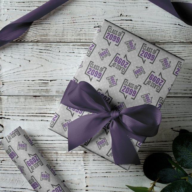Papier Cadeau Purple Classe Année Voix bulle (Créateur téléchargé)