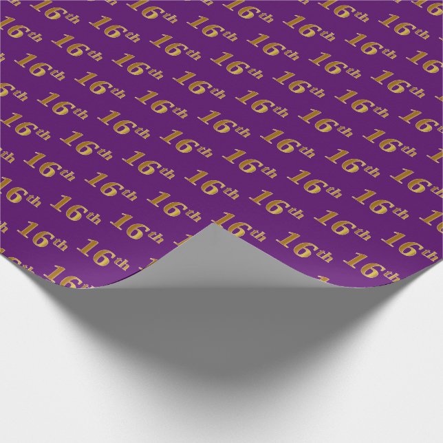 Papier Cadeau Purple, Faux Gold 16e (seizième) événement (Coin)