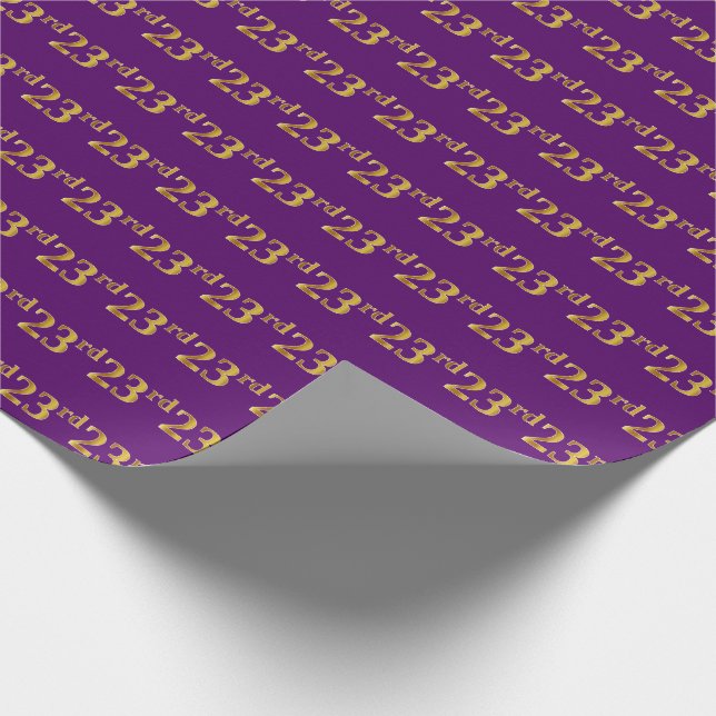 Papier Cadeau Purple, Faux Gold 23e (Vingt-troisième) (Coin)