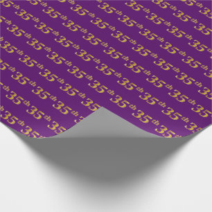 Papier Cadeau Purple, Faux Gold 35e (Trente-Cinquième) Événement