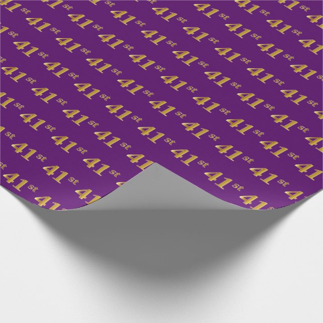 Papier Cadeau Purple, Faux Gold 41e (Quarante et unième) (Coin)