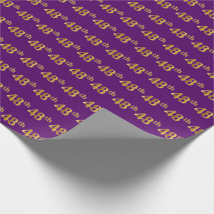 Papier Cadeau Purple, Faux Gold 48e (Quarante-Huitième)