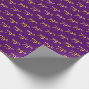 Papier Cadeau Purple, Faux Gold 79e (Soixante-dix-neuvième)