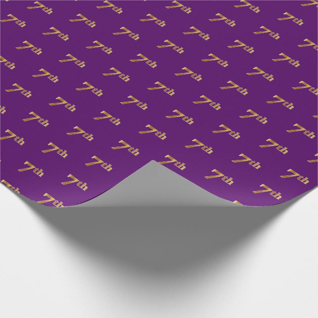 Papier Cadeau Purple, Faux Gold 7e (Septième) (Coin)