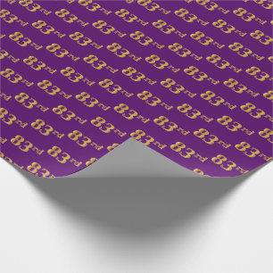Papier Cadeau Purple, Faux Gold 83e (Quatre-vingt-troisième)
