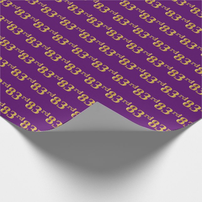 Papier Cadeau Purple, Faux Gold 83e (Quatre-vingt-troisième) (Coin)
