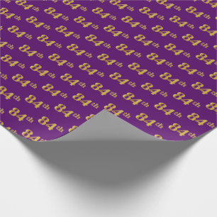 Papier Cadeau Purple, Faux Gold 84e (Quatre-vingt-quatrième)