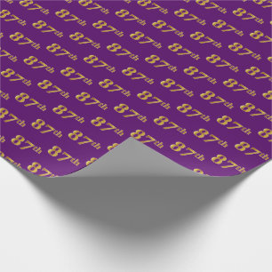 Papier Cadeau Purple, Faux Gold 87e (Quatre-Vingt-Septième) Évén