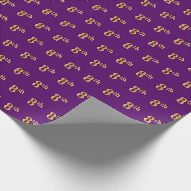 Papier Cadeau Purple, Faux Gold 8e (Huitième) (Coin)