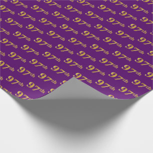 Papier Cadeau Purple, Faux Gold 97e (Quatre-vingt-dix-septième)
