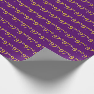 Papier Cadeau Purple, Faux Gold 97e (Quatre-vingt-dix-septième)