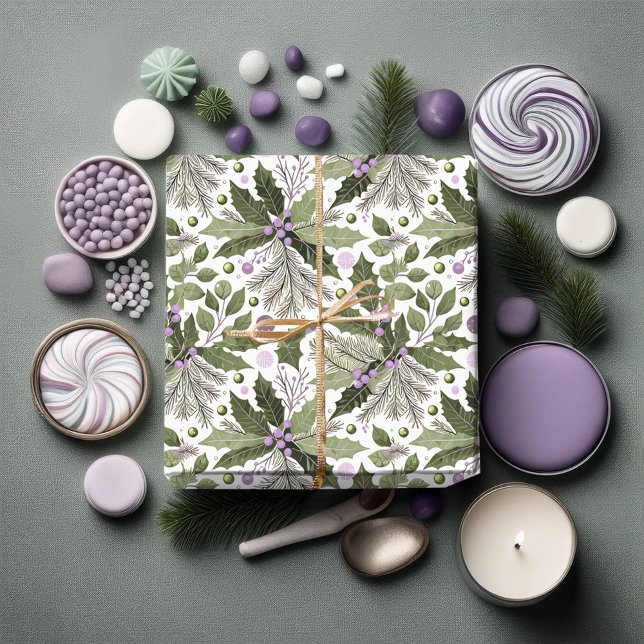 Papier Cadeau Purple Green Pattern#17 ID1009 (Créateur téléchargé)