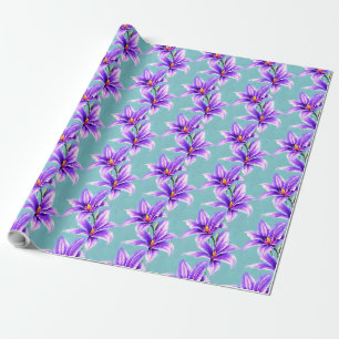Papier Cadeau Purple Lilly du Motif de la Vallée