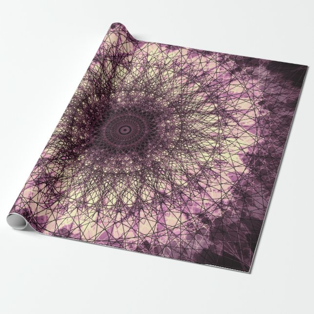 Papier Cadeau Purple Mandala (Déroulé)